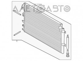 Radiatorul condensatorului de aer condiționat Ford Edge 15-18 2.7T nou aftermarket SIGNEDA