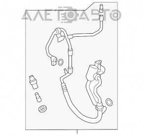 Tubul de aer condiționat pentru Ford Edge 15-18 2.7T, condensator-compresor