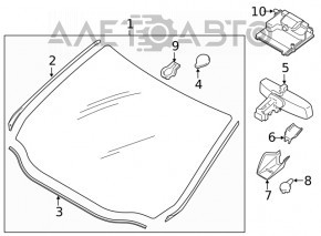 Camera de urmărire a benzii pentru Ford Edge 15-18 se montează pe parbrizul frontal