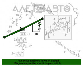 Arborele cardanic pentru Ford Edge 15-16 2.7T AWD