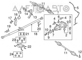 Arborele cardanic pentru Ford Edge 15-16 2.7T AWD