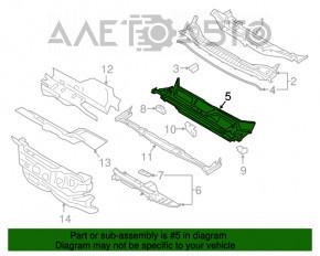 Поддон решетки дворников Ford Edge 15-
