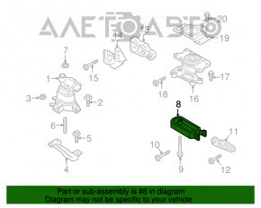 Подушка двигателя задняя Ford Edge 15-24 2.7T