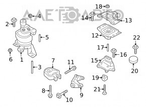 Кронштейн акпп нижний Ford Edge 15-18 2.0Т