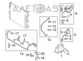 Трубка охлаждения АКПП Ford Edge 15-18 2.7T AWD передняя