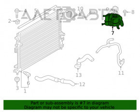 Rezervorul de expansiune al sistemului de răcire Ford Edge 15- 2.0T fără capac