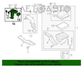 Воздуховод Ford Edge 15-18 2.0T на турбину