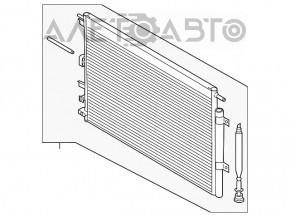 Radiatorul condensatorului de aer condiționat Lincoln MKX 16- 3.7