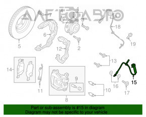 Furtun de frână față stânga Ford Edge 15- nou OEM original