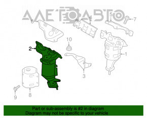 Colector de evacuare frontal cu catalizator pentru Lincoln MKX 16- 3.7