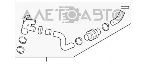 Furtunul intercoolerului stâng Lincoln MKX 16- 2.7T, scurt, complet asamblat