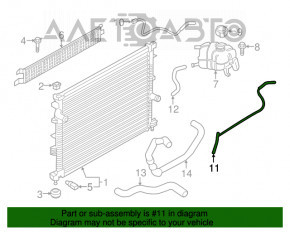 Tubul de evacuare pentru Ford Edge 15-18 3.5