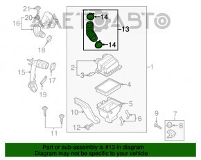 Conducta de aer Lincoln MKX 16- 2.7T de la filtru