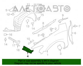 Suport aripi față stânga Nissan Altima 13-18 nou OEM original