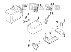 Suportul de baterie frontal pentru Infiniti QX50 19-