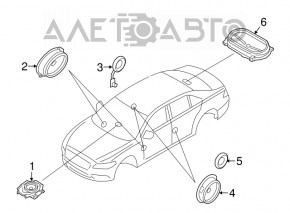 Динамик дверной задний правый Lincoln MKX 16-