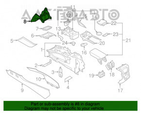 Capacul consolei centrale din lemn pentru Lincoln MKX 16-