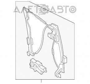 Geam electric cu motor, stânga față, Lincoln MKX 16-