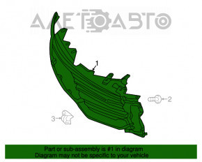Решетка радиатора grill правая Lincoln MKX 16- черн