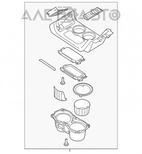 Capacul consolei Ford Flex 13-19 negru