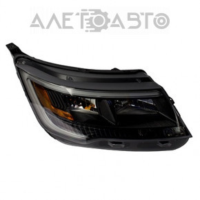 Farul din față dreapta asamblat Ford Explorer 16-19 halogen + LED întunecat