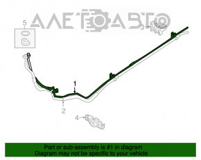 Tuburile de aer condiționat pentru rândul din spate al unui Ford Explorer 16-19.