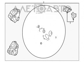 Volan gol Ford Explorer 16-19 restilizat, anvelope negre.