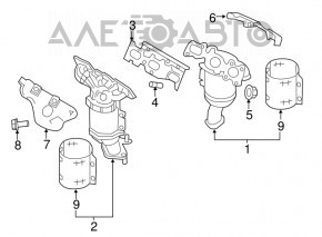 Colectorul de evacuare frontal cu catalizator pentru Ford Explorer 16-19 3.5 are șuruburile tăiate.