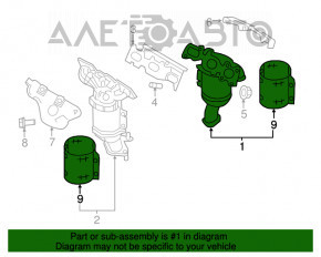 Colector de evacuare spate cu catalizator pentru Ford Explorer 16-19 3.5