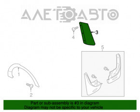 Capacul spate al geamului drept Ford Explorer 16-19 negru lucios, zgârieturi