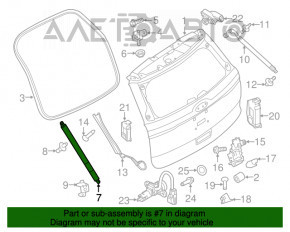 Amortizorul ușii portbagajului dreapta pentru Ford Explorer 16-19