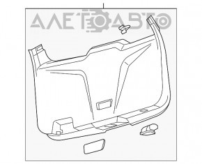 Capacul portbagajului Ford Explorer 16-19 negru