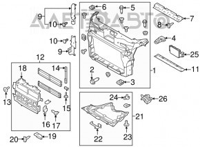 Deflectorul radiatorului dreapta pentru Ford Explorer 16-19 cu control de croazieră.