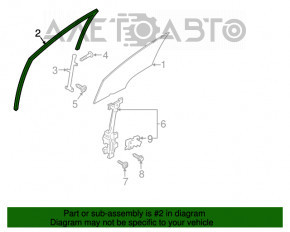 Garnitură de geam față stânga Ford Ecosport 18-22