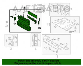 Jaluzele deflectorului radiatorului Lincoln MKZ 13-16 asamblate, pentru controlul adaptiv al vitezei de croazieră, noi, neoriginale