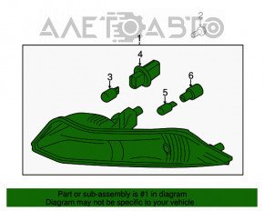 Поворотник в бампере правый Ford Mustang mk6 15-17