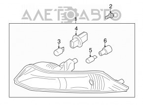 Semnalizator stânga Ford Mustang mk6 15-17 în bara de protecție