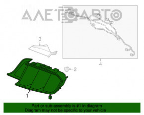 Фонарь правый Ford Mustang mk6 15-17 без хром полоски