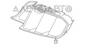 Lampa stângă Ford Mustang mk6 15-17 fără bandă cromată, crăpată.