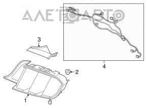 Lampa stângă Ford Mustang mk6 15-17 fără bandă cromată, crăpată.