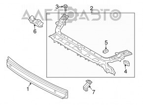 Amplificatorul de bara fata Ford Mustang mk6 15-17 fara carlig, nou, neoriginal