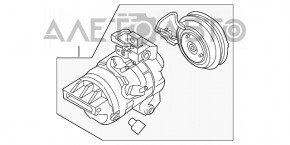 Compresorul de aer condiționat Ford Mustang mk6 15- 3.7