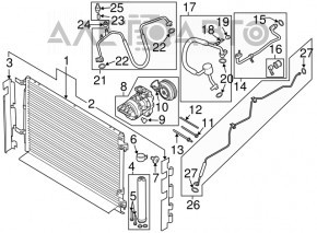 Compresorul de aer condiționat Ford Mustang mk6 15- 3.7