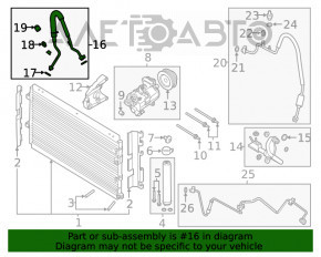 Трубка кондиционера конденсер-компрессор первая Ford Mustang mk6 15-17 2.3T