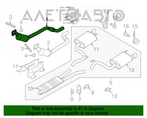 Приемная труба с катализатором правая Ford Mustang mk6 15- 3.7