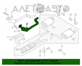 Приемная труба с катализатором левая Ford Mustang mk6 15- 3.7