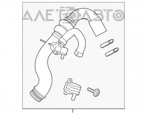 Tubulatura intercoolerului dreapta pentru Ford Mustang mk6 15- 2.3T, complet asamblata