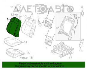 Scaunul șoferului Ford Mustang mk6 15- fără airbag, decapotabil, material textil