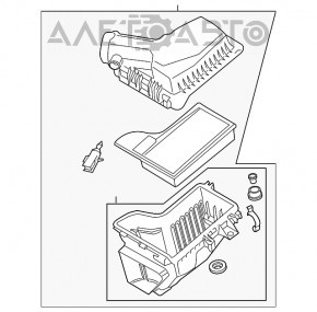 Corpul filtrului de aer Ford Mustang mk6 15- 2.3T