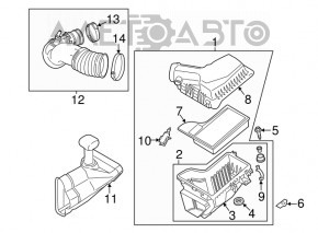 Corpul filtrului de aer Ford Mustang mk6 15- 2.3T